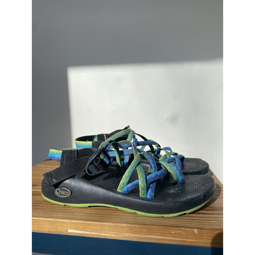 Chaco ZX2 Yampa Fresh Sandals Womens Sz 9 Hiking Blue Green Vibram Soles Outdoor